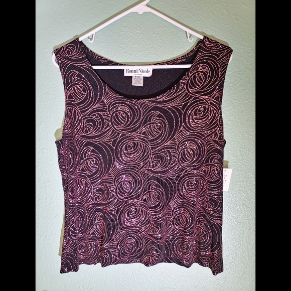 Ronnie Nicole Tank Top And Sweater Duo Glitter Sparkling Size L - Picture 2 of 5